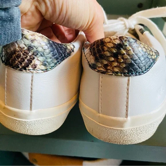 Madewell Sidewalk Low Top Sneakers in Snake Embossed Leather - Picture 8 of 12